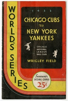 1932 World Series Souvenir Program - Yankees at Cubs